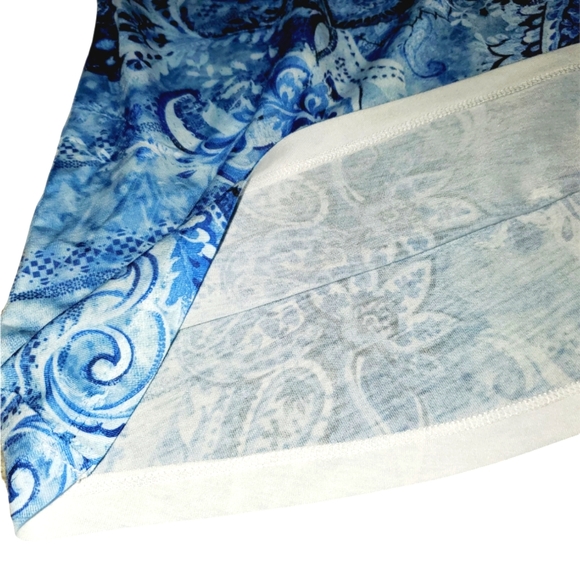 Time and Tru NWT Sleeveless Above the Knee Sublimation Dress Blue 629 - Picture 7 of 8